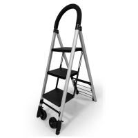 Aluminum step ladders Folding multifunctional folding ladder Warehouse And Household and supermarket Trolley Cart Ladder