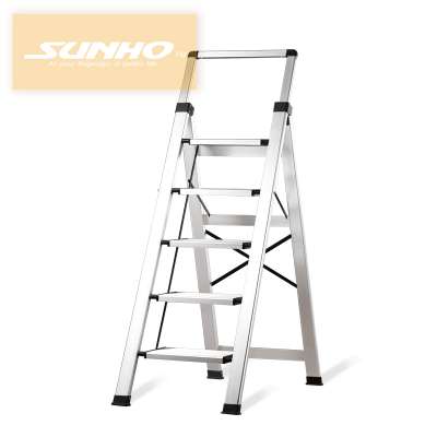 5 Steps Aluminium Retractable Handrail Household Ladder