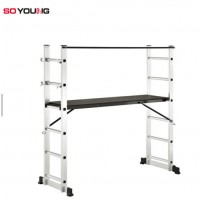 EN131 Folding Aluminum Clamp Scaffold Ladder