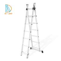 aluminum climbing ladder, 3 way metal extanble ladder